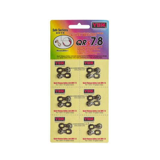 Sechs Kettenschlösser QRS 7/8-fach YBN