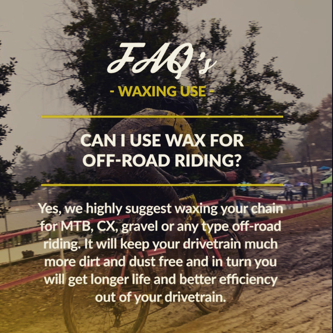 MTB, Mountainbike, Gravelbike, Cyclocross, FAQ Kettenwachs, Cross, Kettenwachs, gewachste Kette, Winterfahrrad, Winterrad,