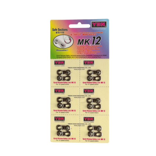 Sechs wiederverwendbare YBN (Yaban) Kettenschlösser für Flattop Ketten wie SRAM