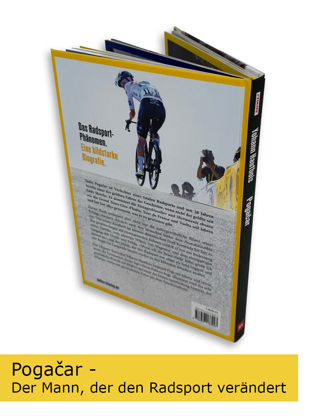 Das Radsport-Phänomen. Eine bildstarke Biorafie über Tadej Pogacar.