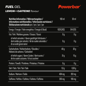 Powerbar FUEL GEL 30 Lemon 12-Pack Black Line