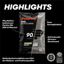 Laden Sie das Bild in den Galerie-Viewer, Powerbar Fuel 90, 
Powerbar Isotonic Sports Drink, 
Powerbar Black Line Fuel, 
Powerbar Fuel Lemon, 
Isotonisches Sportgetränk Zitrone, 
Powerbar Fuel, 
Powerbar Fuel Getränkepulver, 
Powerbar Fuel Isotonic Drink, 
