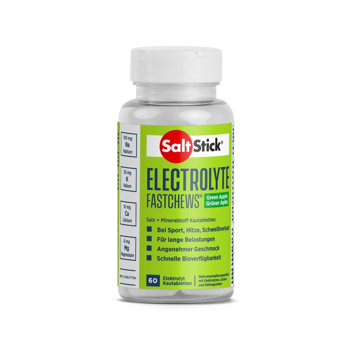SaltStick Fastchews Grüner Apfel 60 Stück Elektrolyt Kautabletten im derbaranski.shop