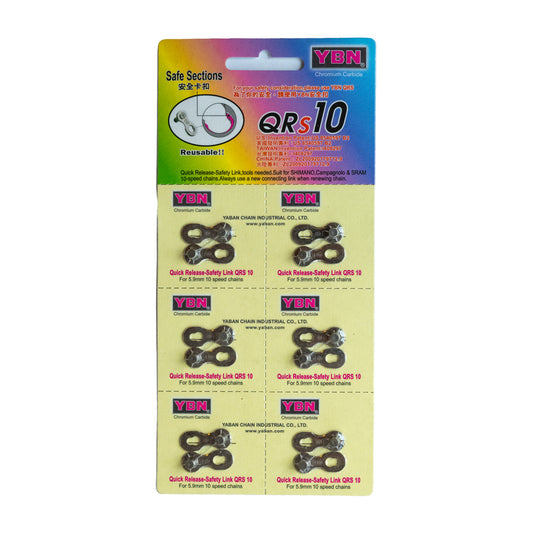 Sechs YBN QRS10 Kettenschlösser