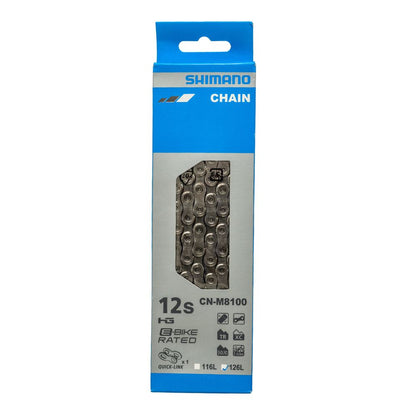 Kette für 12-fach Schaltungen von Shimano 126 Links inkl. Quick-Link Kettenschloss