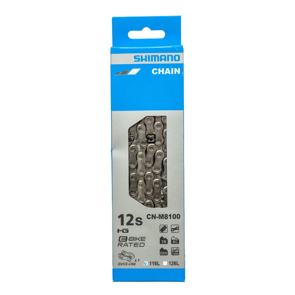 116er Länge der Shimano 8100er Kette für MTB, Gravel und Straße.