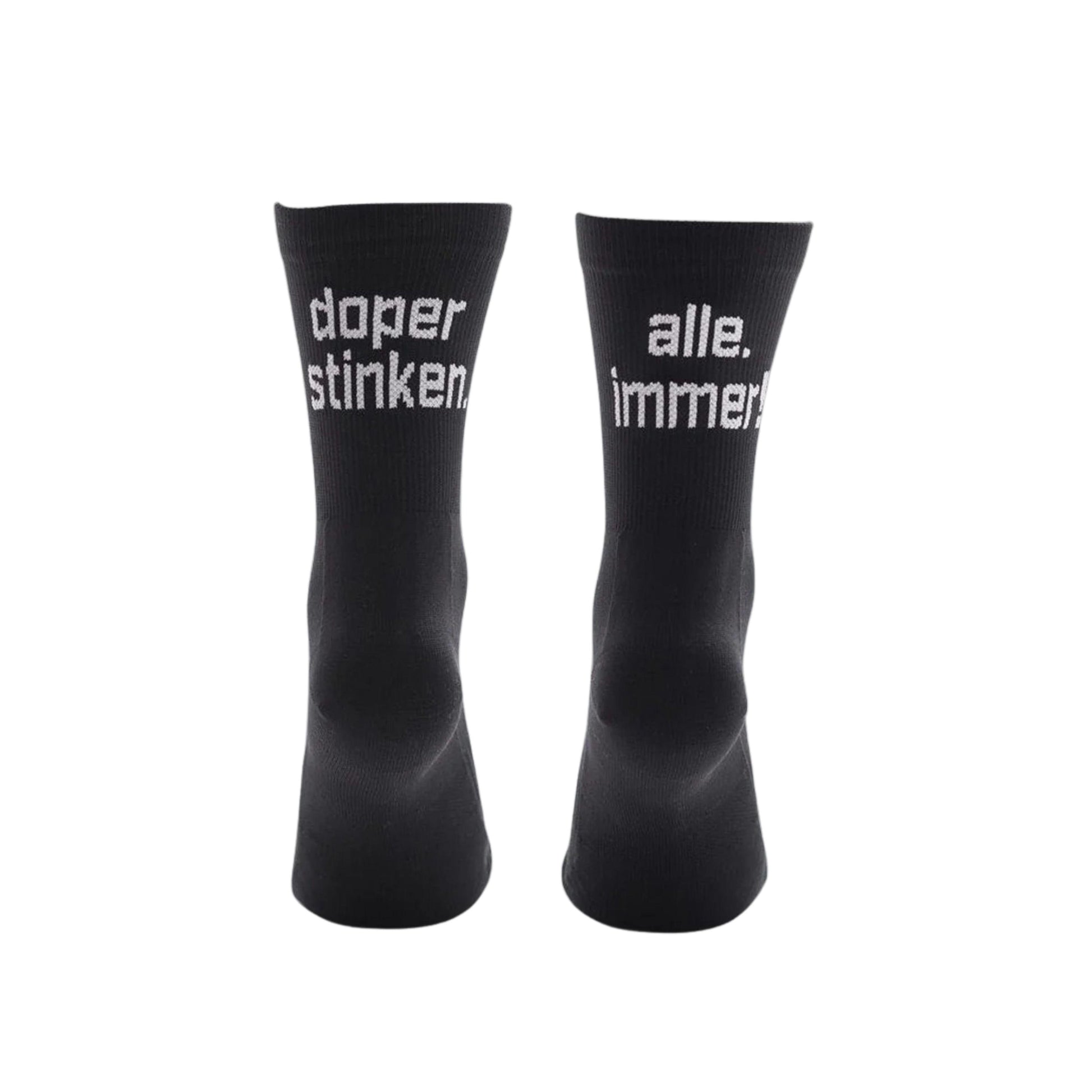doper stinken. alle. immer! Rad- und Laufsocke schwarz