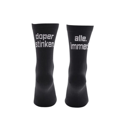 doper stinken. alle. immer! Rad- und Laufsocke schwarz