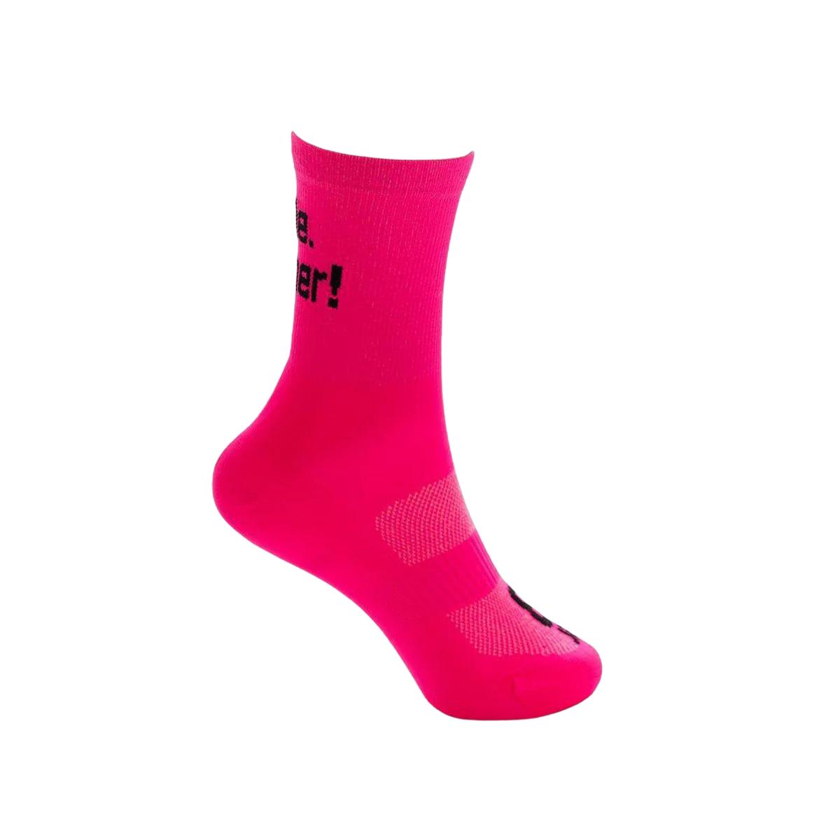 doper stinken. alle. immer! Rad- und Laufsocke neonpink