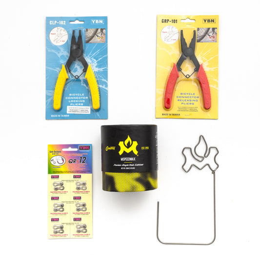 Bundle zum Kettenwachsen: Molten Speed Wax, YBN Zangen/Kettenschlösser und Swisher Tool